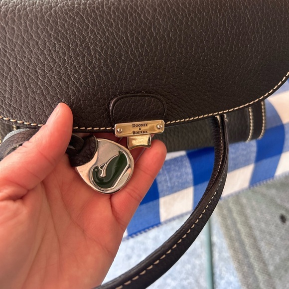 Dooney & Bourke Black Leather Satchel - Picture 3 of 4